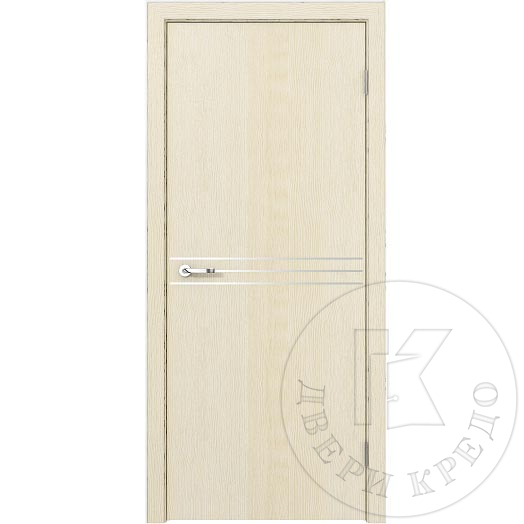 Solid door with aluminum accent lines. Model Modern PDG.123