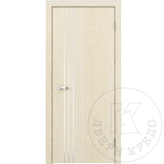 Solid door with aluminum accent lines. Model Modern PDG.120