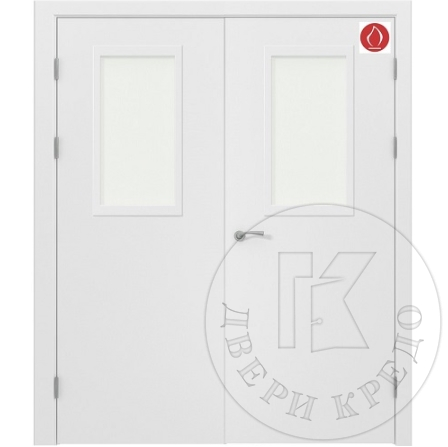 Дверь остеклённая противопожарная, для эвакуационных и аварийных выходов. Модель - проект ПДО 323 (02) EIS 30/60